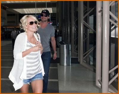 Carrie Underwood Leggy At LAX Airport